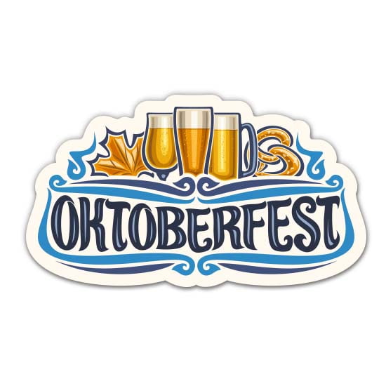 Oktoberfest - 3" Vinyl Sticker - For Car Laptop Water Bottle Phone - Waterproof Decal