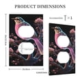 thumbnail image 3 of Fotbe Bird 2 Print Duplex Receptacle Wall Plate, 1-Gang 5.0" x3.0" Wall Outlet Covers, Dual Outlet Faceplates Covers, Color-matched Screws Included-Style S, 3 of 6