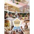thumbnail image 6 of Colorful Stripe Tablecloth Square Table Cloth 54x54, Waterproof Tablecloth Outdoor Table Cloth, Modern Pink Red Yellow Vertical Striped Washable Table Cover for Kitchen Dinning Party, 6 of 8