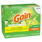Gain Powder Laundry Detergent, Original Scent, 172 oz, 167 Loads