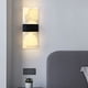 thumbnail image 5 of pstuiky Aplique de pared acrílico con cable moderno aplique LED cálido aplique dorado para interiores ideal para sala de estar dormitorio baño pasillo puerta escaleras mesita de noche moderno., 5 of 6