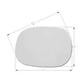thumbnail image 3 of APA Replacement for Mirror Glass 6x9" Non-Heated with Adhesive Pads 1998-2002 RAM Pickup Van 1997-2000 Dakota 1998-2003 Durango Driver Left Side 5019891AA, 3 of 5