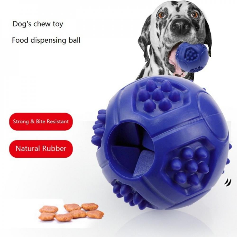 Voovpet Dog Ball Indestructible Strawberry Rubber Chew Treat