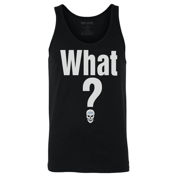 Men's 500 Level Black "Stone Cold" Steve Austin What Graphic Tank Top
