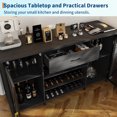 thumbnail image 4 of Tzou 71" Coffee Bar Cabinet with Drawer, Fridge Space & Adjustable Shelves, 4 of 7