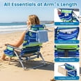 thumbnail image 6 of Costway 2-Pack Folding Backpack Beach Chair 5-Position Outdoor Reclining Chairs w/Pillow Blue, 6 of 10
