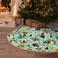 thumbnail image 5 of Rateoe Green Cute Avocado Pattern Christmas Tree Skirt with Ties, Christmas Tree Decorations, Farmhouse Christmas Decor Xmas Holiday Decorations-30", 5 of 6