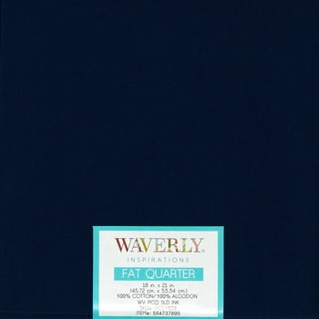Waverly Inspirations 18" x 21" 100% Cotton  Quarter Solid Ink Print Quilting & Craft Fabric, 1 Each