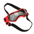 thumbnail image 5 of Gafas para Perros Marco De Silicona Suave Gafas De Sol Ajustables con Protección UV para Perros para Protección De Los Ojos del Perro Conducción Al Aire Libre Ciclismo Rojo, 5 of 5