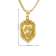 IJAZ JEWELERS 10K Gold Small Satin Finish Lion Head Charm