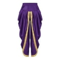 thumbnail image 4 of renvena Boys Satin Dhoti Pants Casual Baggy Trousers for Halloween Theme Party Purple 16, 4 of 7