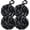 Black, variant on Livhil Shower Loofah Sponge 4 Pack, Bath Sponge Shower Pouf for Men Women, Loofa Bath Scrunchie, Exfoliator Body Bath Scrubber(4pcs)