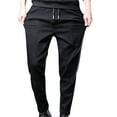 thumbnail image 2 of Tejiojio Men's and Big Men's Relaxed Fit Men Casual Elasticity Trousers Velvet Tether Closure Jeans Pocket Workwear Casual Pants, 2 of 5