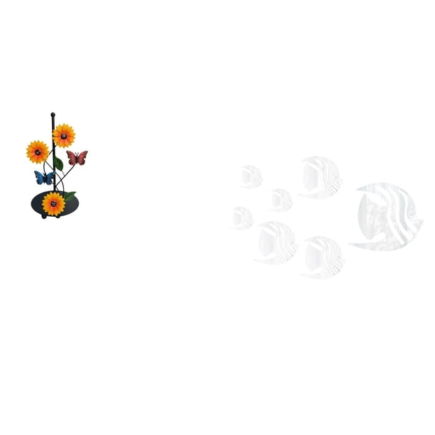 Dispensador De Toallas De Papel Con Espejo Acrílico, Calcomanías De Pared Con Forma De Pez, Soporte Vertical Antideslizante Para Pañuelos, Decoración De Pared Extraíble Para El Hogar,