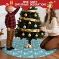 thumbnail image 5 of 48 Inch Christmas Tree Skirt – Velvet Plush Tree Mat, Soft Thickened Polyester with Red Ties, Single-Sided Printing, Available in 30in/36in/48in, Perfect for Holiday Xmas Tree Decoration, 5 of 7