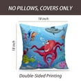 thumbnail image 2 of LALILO Throw Pillow Covers Sea Life Sea Life Animal Cartoon Cushion Cover 18" x 18", 2940 Pack, 2 of 6