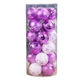 thumbnail image 2 of Hometravel 24 Piece Christmas Balls Gift Set, Creative Color Painting Design Ornaments, Metallic Finish Plastic Balls for Tree Decoration, 2 of 7
