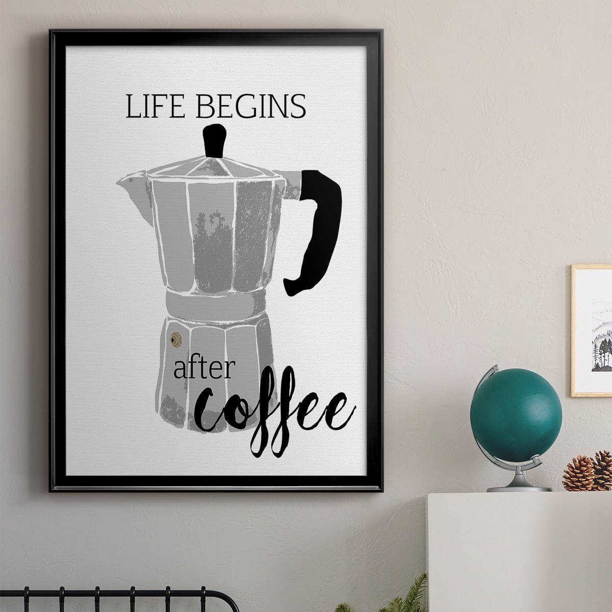 Begins After Coffee Premium Framed Print - Ready to Hang