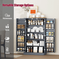 thumbnail image 3 of HOMEFORT 41" Farmhouse Kitchen Pantry, Storage Cabinet with Doors and Adjustable Shelves for Kitchen, Living Room and Dinning Room in Grey, 3 of 7