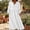 White, variant on Qulqfy Plus Size Womens Summer Dresses Long Sleeve Flowy Solid Maxi Casual Vacation Elegant Beach V-Neck Fall with Pockets Army Green Sundresses L
