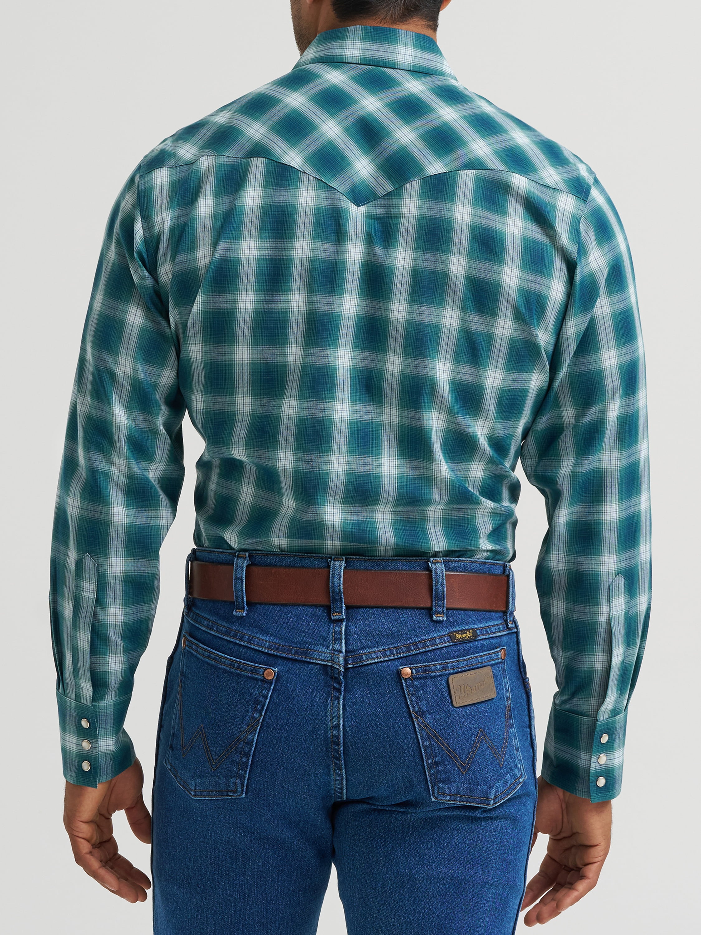 Wrangler® Men's and Big Men's Regular Fit Long Sleeve Western Shirt, Sizes S-5XL