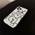 thumbnail image 4 of Cute Puppy Dog Pig Line Drawing Letters Soft  for iPhone Case (White,iPhone 15), 4 of 6