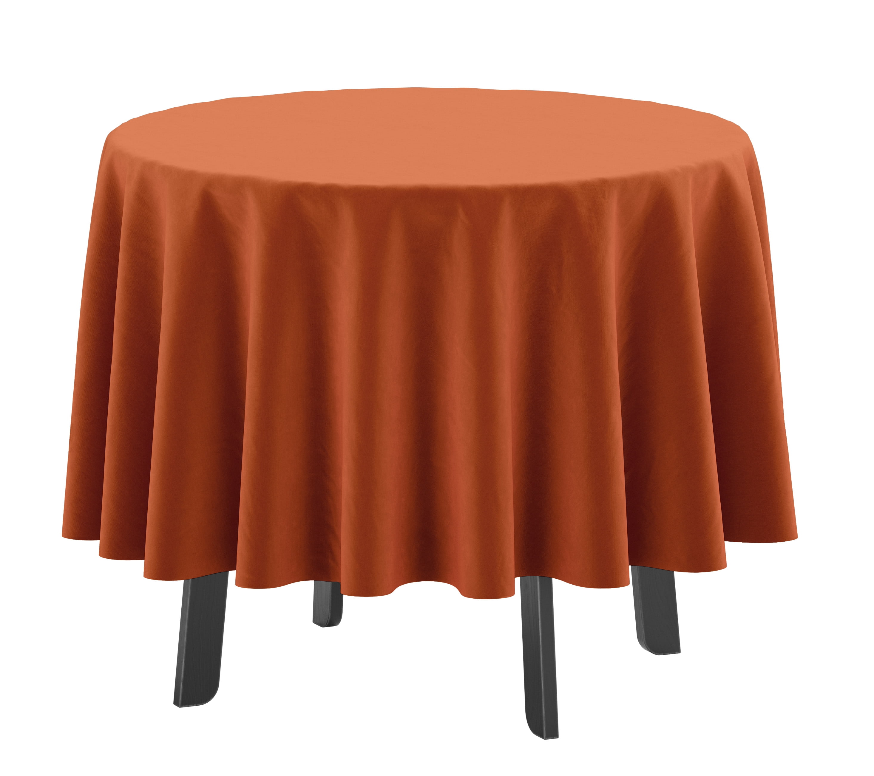 Vargottam Intérieur/extérieur Nappe Ronde 58 Pouces Nappe Ronde Imperméable à l'Eau Patio Nappes, Couvertures de Table Printemps/été pour Arrière-Cour Table Circulaire/bbqs/pique-Nique - Orange
