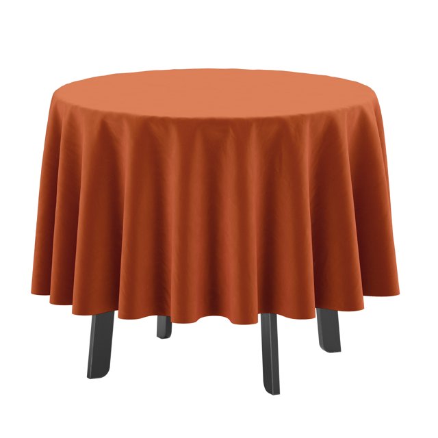 Vargottam Indoor/Outdoor Round Tablecloth 58 Inch Round Tablecloth Waterproof Patio Table Cloths, Spring/Summer Table Covers for Backyard Circular Table/BBQs/Picnic - Orange