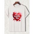 thumbnail image 3 of Valentine'S Day Themed Men'S T-Shirt - Casual Crew Neck, Knit Fabric, Slight Stretch, Regular Fit, Printed Pattern, Summer Fashion Tee, 3 of 8