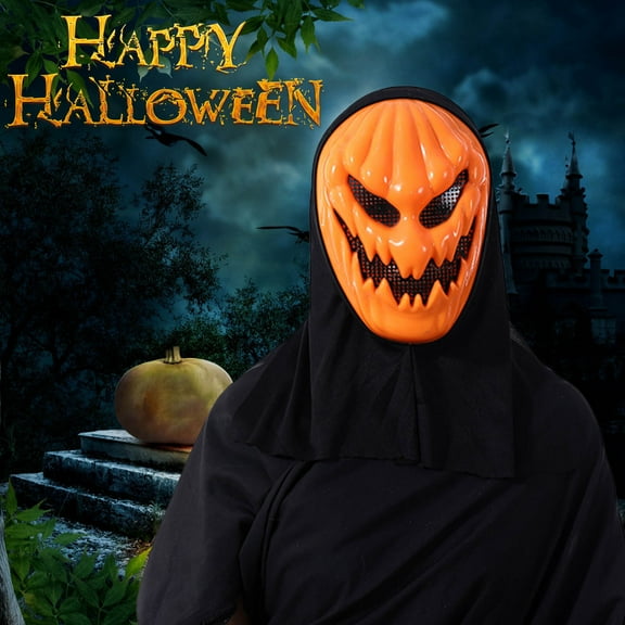 XGFHYJEH Halloween Pumpkin Mask Decorations Indoor Outdoor, Halloween Decoration Ornament, Halloween Cosplay Scary Props Decor for Home Party