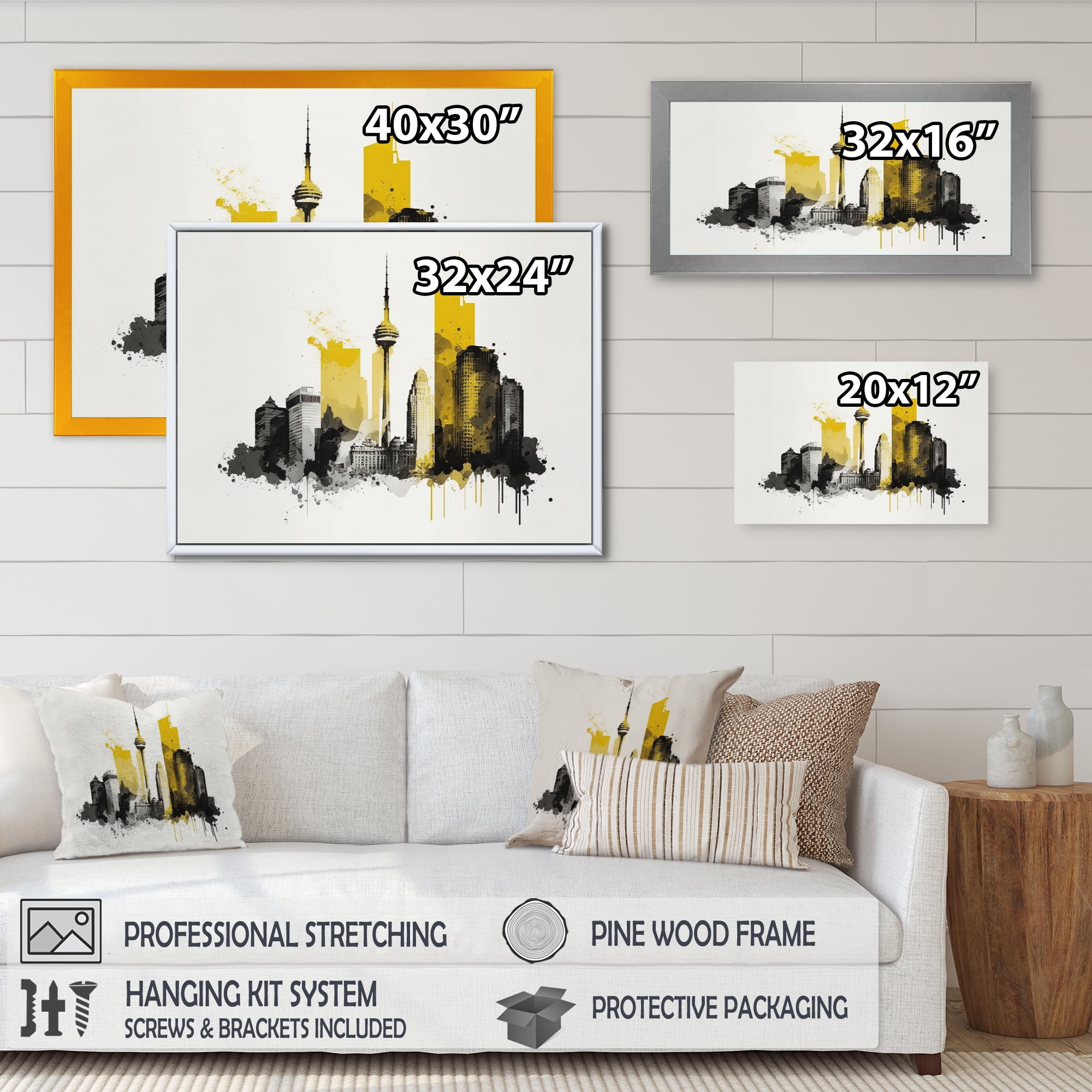 Designart Toronto Skyline VI Canvas Wall Art