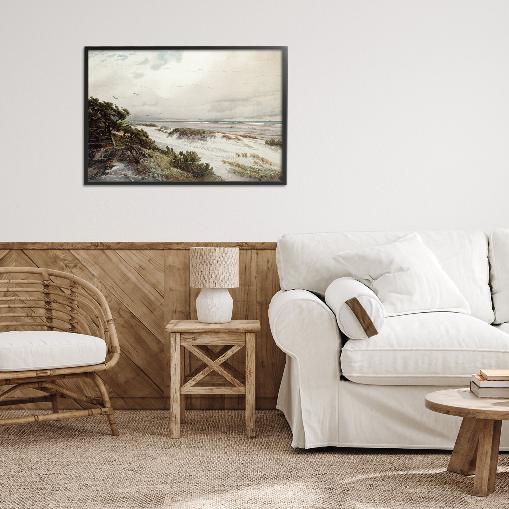 Stupell Industries Bountiful Success Beach Black Framed Giclee Art, design by Lula Bijoux & co.