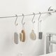 thumbnail image 3 of 2Pcs Over Door Hook Hanger Stainless Steel Shower Towel Hooks Over Cabinet Hangers, 3 of 4