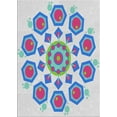 thumbnail image 1 of Ahgly Company Machine Washable Indoor Rectangle Transitional Pale Blue Lily Blue Area Rugs, 5' x 8', 1 of 7