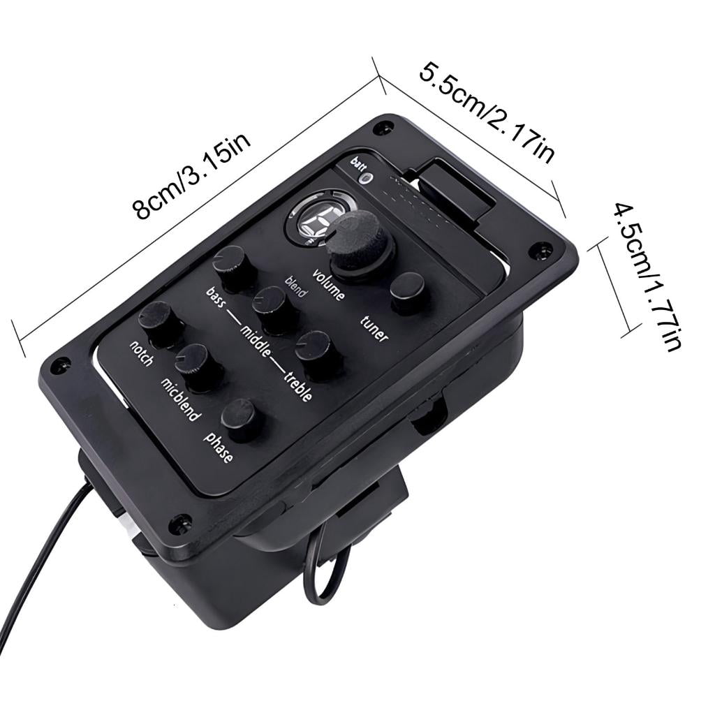 CEORPER 301 Acoustic Guitar Preamp Pickup Equalizer Guitar Piezo Pick Guitar Tuner Double Model Guitar Preamp Tuner Piezo Pickup