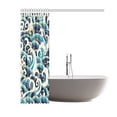 thumbnail image 2 of ARTJIA Traditional Pattern With Ocean Waves Foam SplashesShower Curtain Bathroom Decor 66x72 Inch, 2 of 2