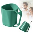 thumbnail image 4 of Lshylf Multicolor Plastic Toothbrush Holder Cup With Handle Portable Bathroom Rinse Mug,Green*2,3.94*3.15 in, 4 of 5