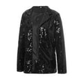 thumbnail image 3 of Douhoow Sequin Jacket for Women Open Front Blazer Sparkle Top Long Sleeve Cardigan Bomber Jacket, 3 of 9