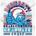 thumbnail image 2 of Retro Smurf University Graduate Hoodie Sweatshirt Women Men Brisco Brands X, 2 of 6
