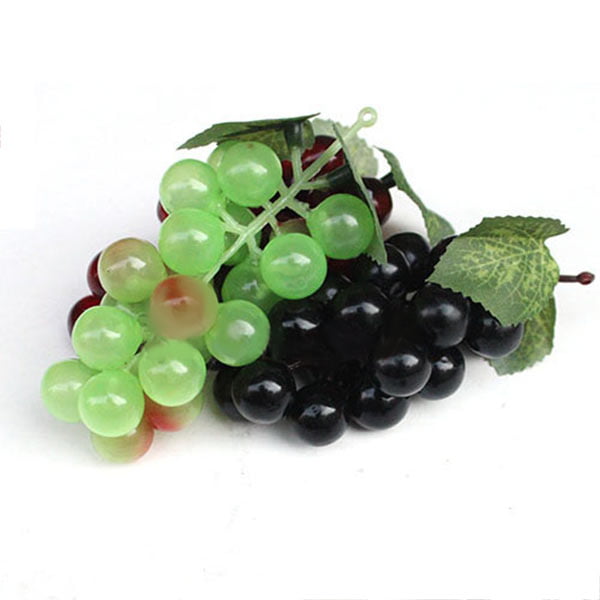 Hot Bunch Lifelike Artificial Grapes Plastic Fake Fruit Home Decoration OJUS 