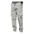 thumbnail image 2 of Pantalón cargo para hombre perfecl Pantalones rectos de pierna ancha Cintura alta Khaki s Caqui, 2 of 8