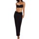 thumbnail image 2 of SAYOO Mujeres atractivas Trajes de verano Cuello halter Sin mangas Sin espalda Tops + Falda larga delgada SAYOO  Sexy, 2 of 6