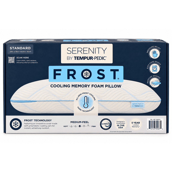 Serenity by Tempur-Pedic Frost Cooling Memory Foam Pillow