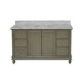 thumbnail image 6 of Bella 60" Single Bathroom Vanity with Weathered Gray Cabinet and Carrara Marble Top, 6 of 6