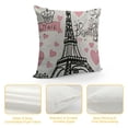 thumbnail image 4 of Throw Pillow Covers Pink Paris Eiffel Tower and Funny Flower Cat,Decorative Accent Pillow Cases for Couch Bed and Living Room, 4 of 5