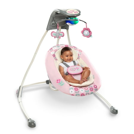 Ingenuity InLighten Cradling Plug-In Swing with LightBeams Mobile - Phoebe