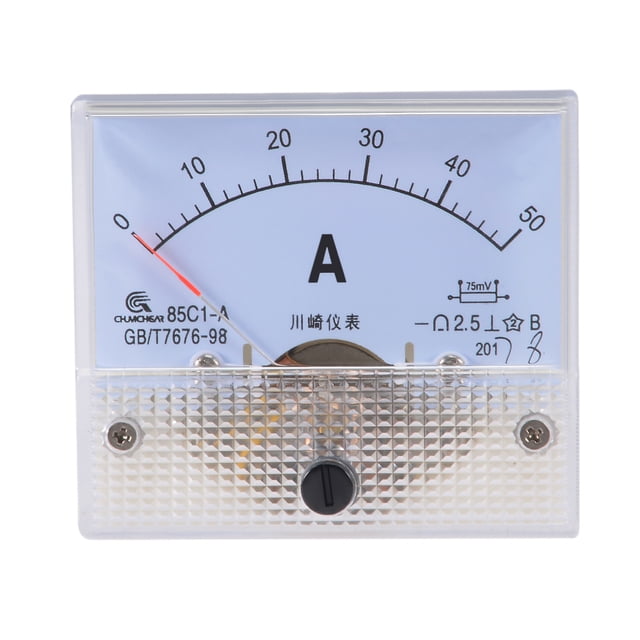 Amperímetro Ampere Calibre Probador 1 Pcs 85C1-A Medidor De Panel De Corriente Analógica DC 50A
