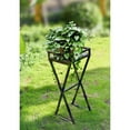 thumbnail image 2 of Ore International 35.5" in GRAY STONE SLAB BLACK/GOLD METAL PLANT STAND, 2 of 5