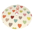 thumbnail image 3 of Kll 30" Christmas Tree Skirt Heart Polka Dot Xmas Tree Skirts Mat For New Year Xmas Holiday Party Indoor Outdoor Home Decoration, 3 of 9