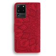 thumbnail image 3 of Mantto Cases for Samsung Galaxy S23 - 6.1 inch Magnetic Wallet Case for Women Card Holder Flip Cover Embossed Mandala Flower Kickstand PU Leather Magnetic Folio with Strap, Red, 3 of 8